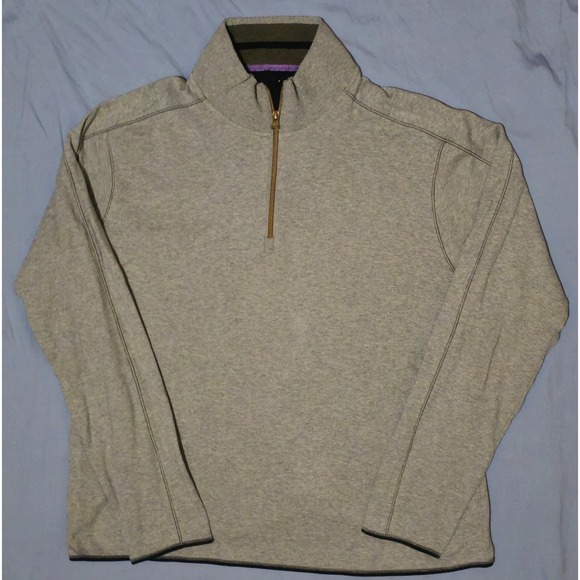 Robert Graham Other - Robert Graham Men XL Gray 1/4‎ Zip Pullover Sweatshirt Long Sleeve Cotton